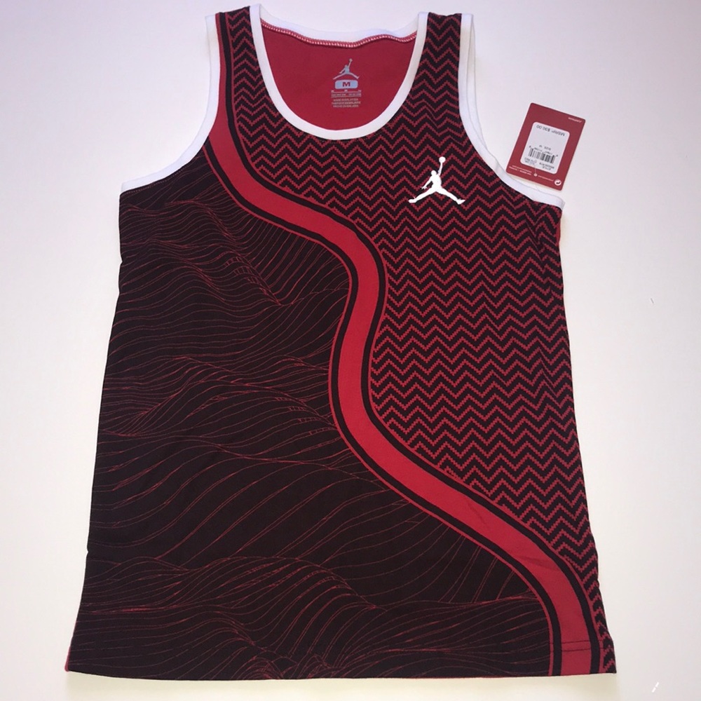 NEW Jordan boys red tank size M